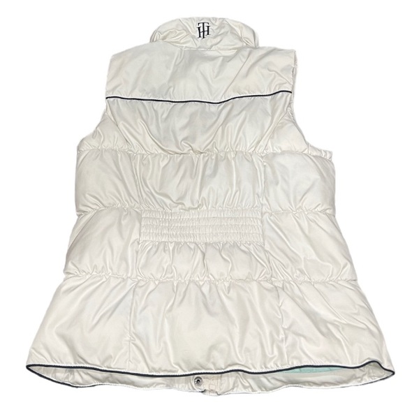 Tommy Hilfiger white puffer vest with pockets and embroidery detail - Picture 2 of 14
